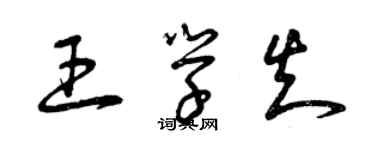 曾庆福王学知草书个性签名怎么写