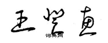 曾庆福王登惠草书个性签名怎么写