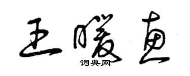 曾庆福王暖惠草书个性签名怎么写