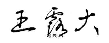 曾庆福王露大草书个性签名怎么写