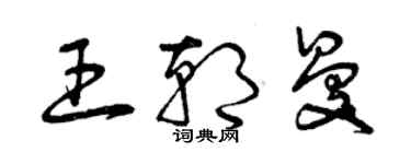 曾庆福王朝曼草书个性签名怎么写