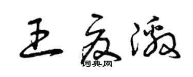 曾庆福王夏激草书个性签名怎么写