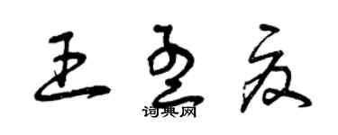 曾庆福王孟夏草书个性签名怎么写