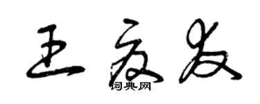 曾庆福王夏友草书个性签名怎么写