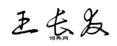 曾庆福王长友草书个性签名怎么写