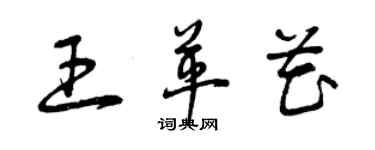 曾庆福王革花草书个性签名怎么写