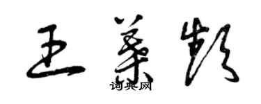 曾庆福王叶频草书个性签名怎么写