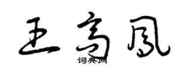 曾庆福王高凤草书个性签名怎么写