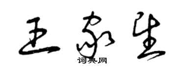 曾庆福王家望草书个性签名怎么写