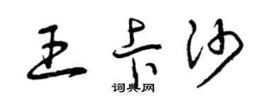 曾庆福王卡沙草书个性签名怎么写