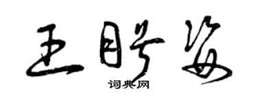 曾庆福王盼姿草书个性签名怎么写