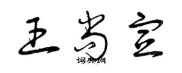 曾庆福王尚宣草书个性签名怎么写