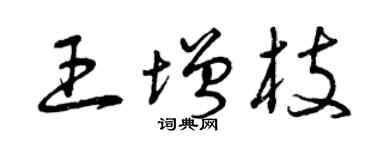 曾庆福王增枝草书个性签名怎么写