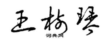 曾庆福王树琴草书个性签名怎么写