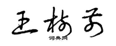 曾庆福王树前草书个性签名怎么写