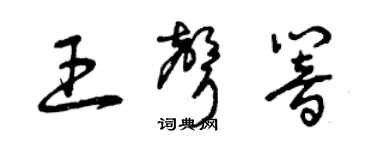 曾庆福王声响草书个性签名怎么写