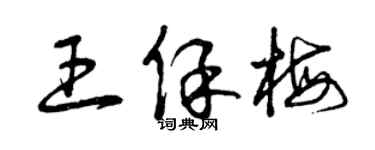 曾庆福王保梅草书个性签名怎么写
