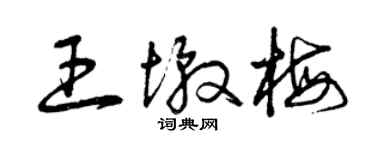 曾庆福王墩梅草书个性签名怎么写