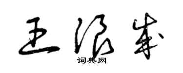 曾庆福王浪成草书个性签名怎么写