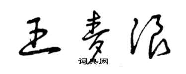 曾庆福王麦浪草书个性签名怎么写
