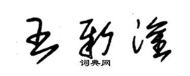 朱锡荣王新淦草书个性签名怎么写