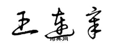 曾庆福王连章草书个性签名怎么写