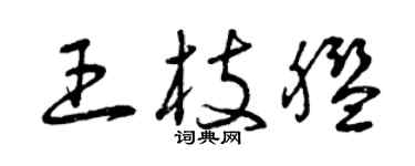 曾庆福王枝舰草书个性签名怎么写