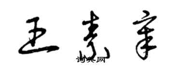 曾庆福王素章草书个性签名怎么写