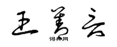 曾庆福王善言草书个性签名怎么写