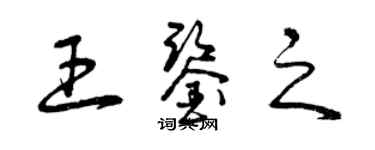 曾庆福王鉴之草书个性签名怎么写