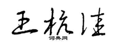 曾庆福王杭佳草书个性签名怎么写