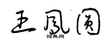 曾庆福王凤圆草书个性签名怎么写
