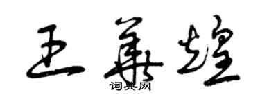 曾庆福王华煌草书个性签名怎么写