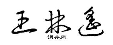 曾庆福王林遥草书个性签名怎么写