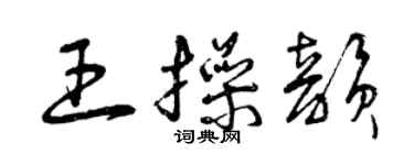 曾庆福王操韵草书个性签名怎么写
