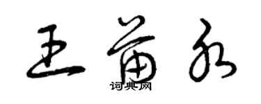 曾庆福王苗水草书个性签名怎么写