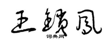 曾庆福王锁凤草书个性签名怎么写