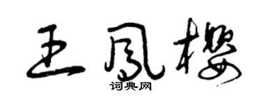 曾庆福王凤樱草书个性签名怎么写