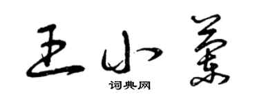 曾庆福王小兰草书个性签名怎么写