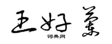 曾庆福王好兰草书个性签名怎么写