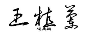 曾庆福王植兰草书个性签名怎么写