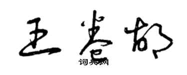 曾庆福王卷胡草书个性签名怎么写