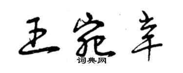 曾庆福王宛辛草书个性签名怎么写