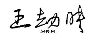 曾庆福王劫映草书个性签名怎么写