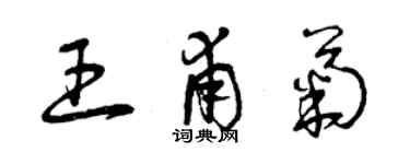 曾庆福王甫菊草书个性签名怎么写