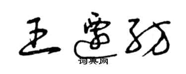 曾庆福王迁纺草书个性签名怎么写