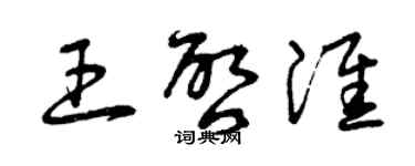 曾庆福王启淮草书个性签名怎么写