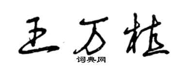 曾庆福王万植草书个性签名怎么写