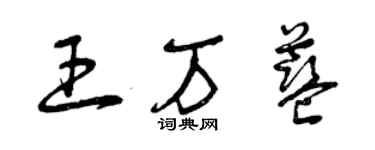 曾庆福王万蓝草书个性签名怎么写