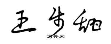 曾庆福王步甜草书个性签名怎么写